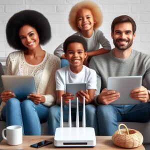 secure family behind router